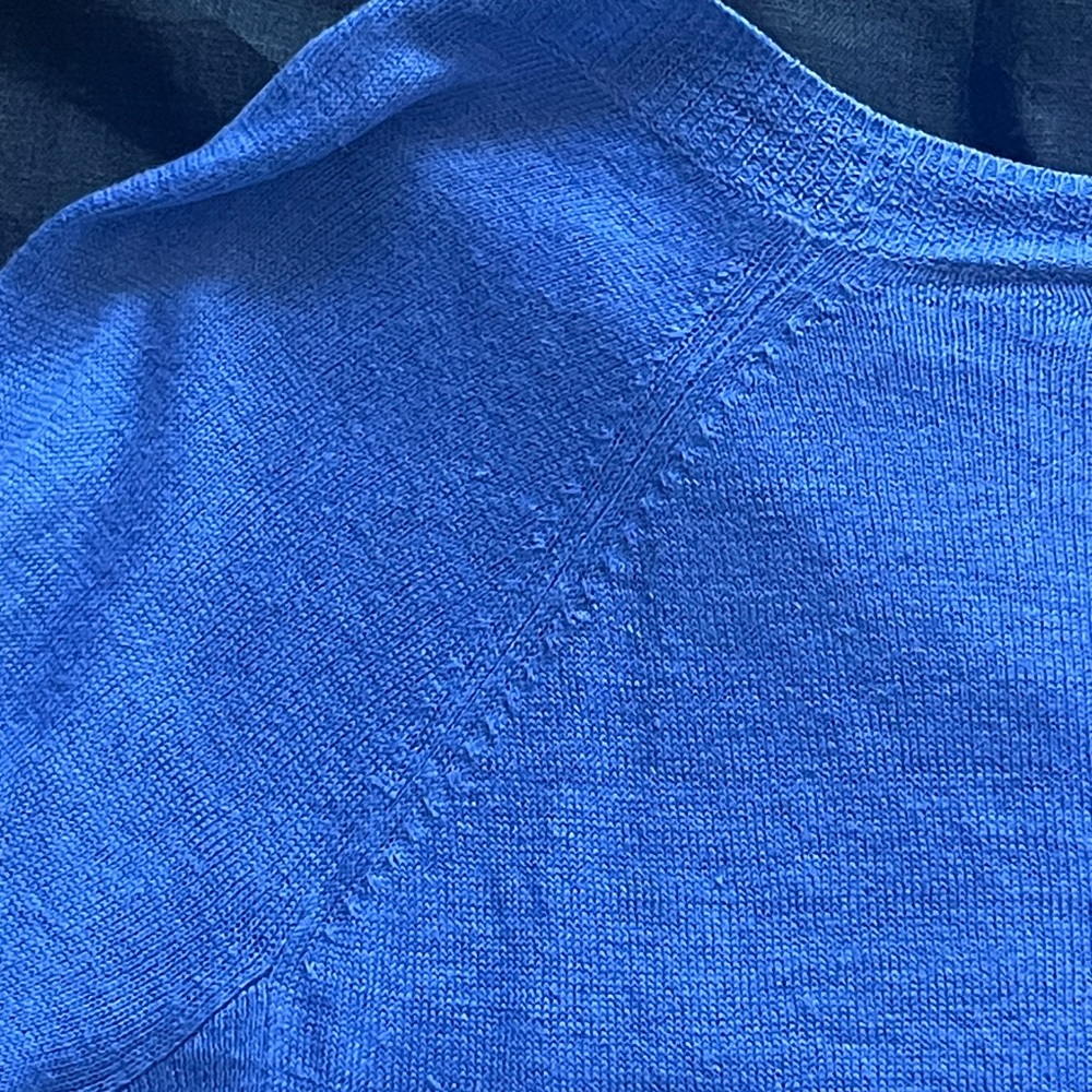 J. Crew Cornflower Blue Linen Long Sleeve Sweater XS - Picture 9 of 10